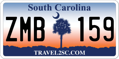 SC license plate ZMB159