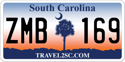SC license plate ZMB169