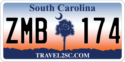SC license plate ZMB174