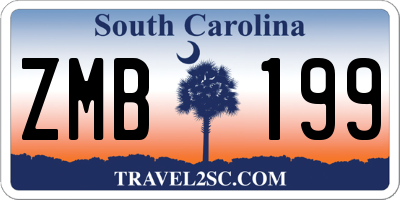 SC license plate ZMB199