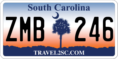 SC license plate ZMB246