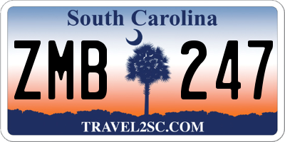 SC license plate ZMB247