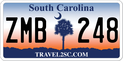 SC license plate ZMB248