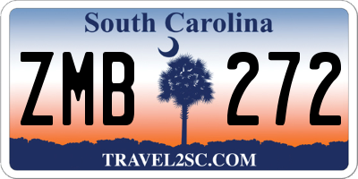 SC license plate ZMB272
