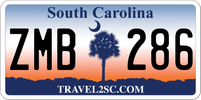 SC license plate ZMB286