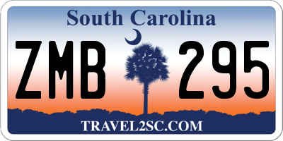 SC license plate ZMB295