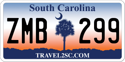 SC license plate ZMB299