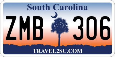 SC license plate ZMB306