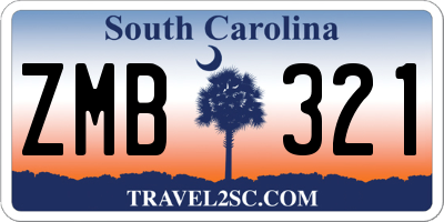 SC license plate ZMB321