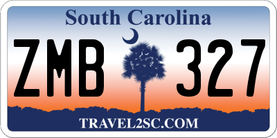 SC license plate ZMB327