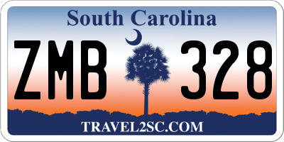 SC license plate ZMB328