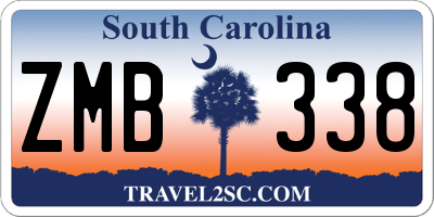 SC license plate ZMB338