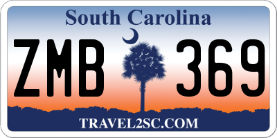 SC license plate ZMB369
