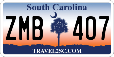 SC license plate ZMB407