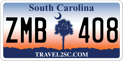 SC license plate ZMB408