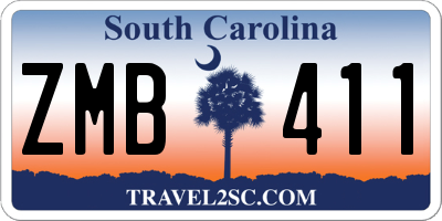 SC license plate ZMB411