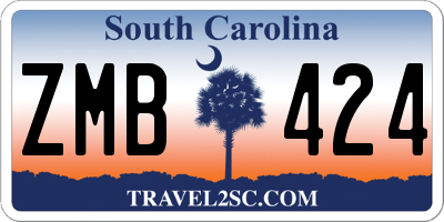 SC license plate ZMB424