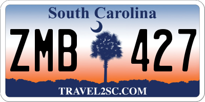 SC license plate ZMB427