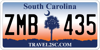 SC license plate ZMB435
