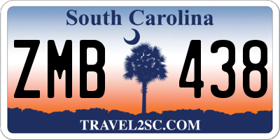 SC license plate ZMB438