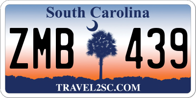 SC license plate ZMB439