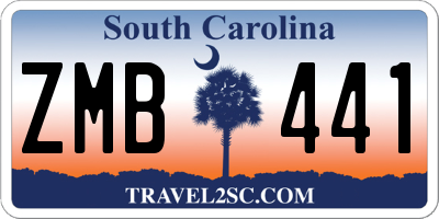 SC license plate ZMB441
