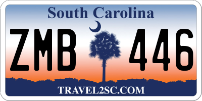 SC license plate ZMB446