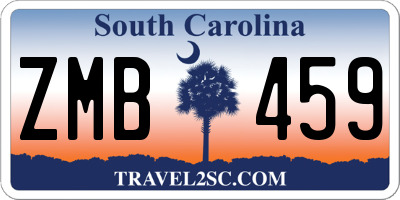 SC license plate ZMB459