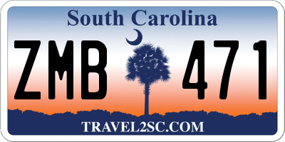 SC license plate ZMB471