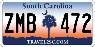SC license plate ZMB472
