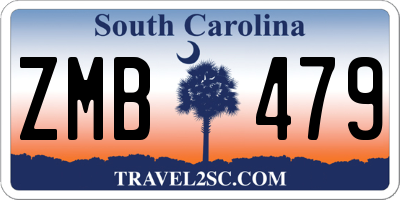 SC license plate ZMB479