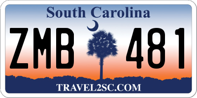 SC license plate ZMB481