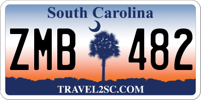 SC license plate ZMB482