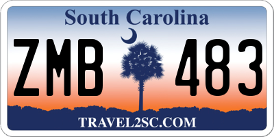 SC license plate ZMB483