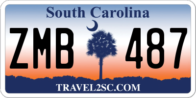 SC license plate ZMB487