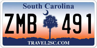 SC license plate ZMB491