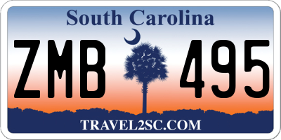 SC license plate ZMB495