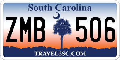 SC license plate ZMB506