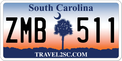 SC license plate ZMB511