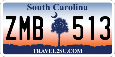 SC license plate ZMB513