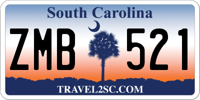 SC license plate ZMB521