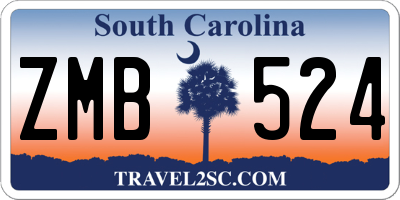 SC license plate ZMB524
