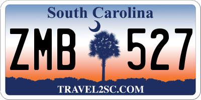 SC license plate ZMB527