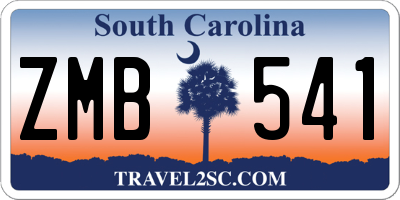 SC license plate ZMB541