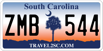 SC license plate ZMB544