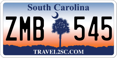 SC license plate ZMB545