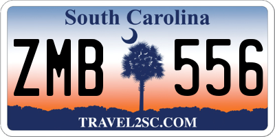 SC license plate ZMB556