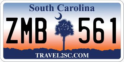 SC license plate ZMB561