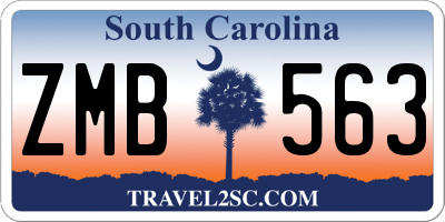 SC license plate ZMB563