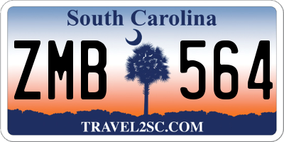 SC license plate ZMB564